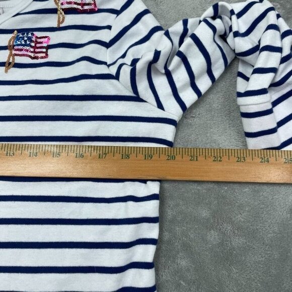 Quacker Factory Womens M Striped American Flag Top 6705 - Picture 4 of 7